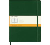 Moleskine Classic Notebook, Notebook With Ruled Pages, Hard Cover and Elastic Closure, Myrtle Green, XL, 19 x 25 cm, 192 Pages