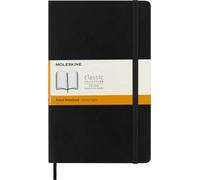 Moleskine - Classic Ruled Paper Notebook - Soft Cover and Elastic Closure Journal - Color Black - Size Large 13 x 21 A5 - 192 Pages