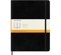 Moleskine Classic Notebook, Notebook With Ruled Pages, Soft Cover and Elastic Closure, Black, XL, 19 x 25 cm, 192 Pages