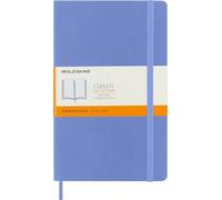 Moleskine Classic Notebook, Notebook With Ruled Pages, Soft Cover and Elastic Closure, Hydrangea Blue, Large, 13 x 21 cm, 240 Pages