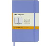 Moleskine Classic Notebook, Notebook With Ruled Pages, Soft Cover and Elastic Closure, Hydrangea Blue, Pocket, 9 x 14 cm, 192 Pages