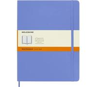 Moleskine Classic Notebook, Notebook With Ruled Pages, Soft Cover and Elastic Closure, Hydrangea Blue, XL, 19 x 25 cm, 192 Pages