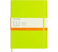 Moleskine Classic Notebook, Notebook With Ruled Pages, Soft Cover and Elastic Closure, Lemon Green, XL, 19 x 25 cm, 192 Pages