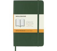 Moleskine Classic Notebook, Notebook With Ruled Pages, Soft Cover and Elastic Closure, Myrtle Green, Pocket, 9 x 14 cm, 192 Pages