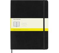 Moleskine Classic Notebook, Notebook With Squared Pages, Soft Cover and Elastic Closure, Black, XL, 19 x 25 cm, 192 Pages