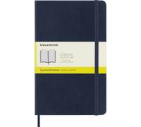 Moleskine Classic Squared Notebook - Soft Cover, Elastic Closure, Sapphire Blue, Large 13 x 21 cm