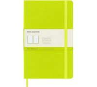 Moleskine - Classic Notebook, Plain Notebook, Hard Cover and Elastic Closure, Size Large 13 x 21 cm, Colour Lemon Green, 240 Pages