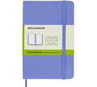 Moleskine Classic Pocket Notebook (9x14 cm) Plain Hardcover Elastic Closure Hydrangea Blue 192p
