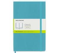 Moleskine Classic Notebook Reef Blue soft cover Plain Elastic 21x13cm. L