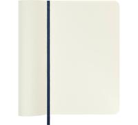 Moleskine Classic Plain Paper Notebook, Soft Cover and Elastic Closure Journal, Color Sapphire Blue, Medium 9 x 14 cm, 208 Pages