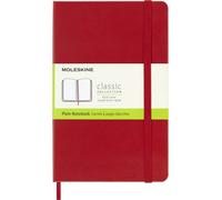 Moleskine Medium Plain Hardcover Notebook: Scarlet