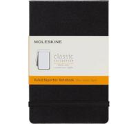 Moleskine Classic Ruled Paper Notebook - Hard Cover and Elastic ClosureJournal, Black, Pocket 9 x 14 A6, 192 Pages