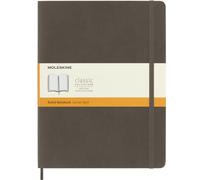 Moleskine Classic Ruled Paper Notebook, Soft Cover and Elastic Closure Journal, Color Earth Brown, Size Extra Large 19 x 25 A4, 192 Pages