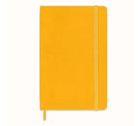 Moleskine Classic Ruled Plain Paper Notebook, Silk Hard Cover and Elastic Closure Journal, Pocket Size, Colour Orange Yellow