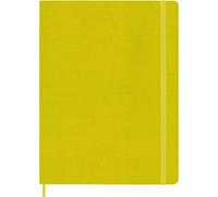 Moleskine Extra Large Ruled Notebook – Silk Hardcover, Elastic Closure, Hay Yellow