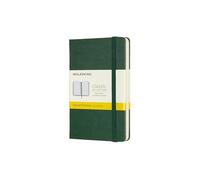 Moleskine Classic Squared Paper Notebook, Hard Cover and Elastic Closure Journal, Color Myrtle Green, Size Pocket 9 x 14 cm, 192 Pages