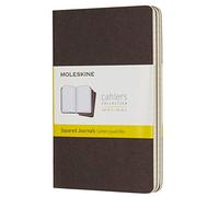 Moleskine Coffee Brown Pocket Squared Cahier Journal (set Of 3)