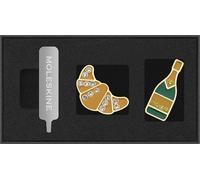 Moleskine Country Themed Pins,Croissant and Champagne Set, Paris, for Notebooks and Planners, Decorative Accessories and Gift Idea