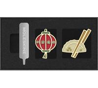 Moleskine Country Themed Pins,Lantern and Ravioli Set, China, for Notebooks and Planners, Decorative Accessories and Gift Idea