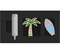 Moleskine Country Themed Pins,Palm Tree and Surfboard Set, US West Coast, for Notebooks and Planners, Decorative Accessories and Gift Idea