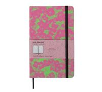 Moleskine Custom Edition Notebook, Hard Cover, Ruled, Large (5" x 8.25"), Fluorescent Pink/Green, 240 Pages