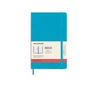 Moleskine - Daily Planner 18 Months 2022-2023, Daily Planner With Hard Cover And Elastic Closure, Size Large,13 x 21 cm, Color Blue