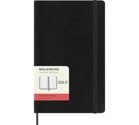 Moleskine Daily Planner 18-Month 2026-2027 - Hardcover, Elastic Band, 1 Day=1 Page, Black, 13x21 cm