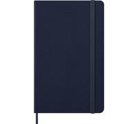 Moleskine Daily Planner 2027, Hard Cover 12 Month Diary with Elastic Closure, Large 13x21 Cm, Sapphire Blue