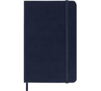 Moleskine Daily Planner 2027, Hard Cover 12 Month Diary with Elastic Closure, Pocket Size 9x14 Cm, Sapphire Blue