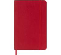 Moleskine Daily Planner 2027, Soft Cover 12 Month Diary with Elastic Closure, Pocket Size 9x14 Cm, Scarlet Red