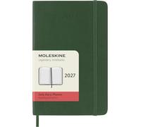 Moleskine Daily Planner 2027, Soft Cover 12 Month Diary with Elastic Closure, Pocket Size 9x14 Cm, Myrtle Green