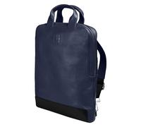 Moleskine Device Bag Classic Leather Collection, Vertical Leather PC Bag, PC Backpack for Laptop, Notebook, iPad, Computer up to 15'', Size 30 x 8.5 x 40 cm, Colour Sapphire Blue
