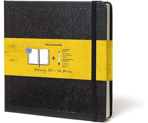 Moleskine Drawing Set Pocket Sized and PRO Click Pencil Sketchbook Black