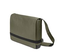 Moleskine ET84UMSSK6 Shoulder Bag, 13 Inch Computer Storage, Leather, Business Bag, Moss Green, Classic Leather Slim Messenger Bag, green (moss green), One size