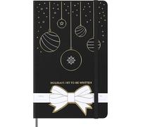 Moleskine Festive Notebook, Ruled Notebook, Hard Cover and Elastic Closure, Ideal as Christmas Gift, Color Black, Large Format 13 x 21 cm