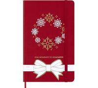 Moleskine Festive Notebook, Ruled Notebook, Hard Cover and Elastic Closure, Ideal as Christmas Gift, Color Red, Large Format 13 x 21 cm
