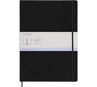 Moleskine Folio Sketchbook, Drawing Book with Hard Cover and Elastic Closure, Paper Suitable for Watercolors and Watercolor Pencils, Black Color, Size Large A3, 96 Pages