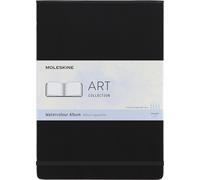 Moleskine Art Watercolour Album and Notebook, Sketchbook With Elastic Closure, Paper For Watercolors and WaterColourPencils, Black, A4, 21 x 29.7 cm, 60 Pages