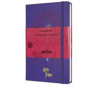 Moleskine - Harry Potter Limited Edition Notebook, Ruled Notebook, 5/7 Phoenix Theme, Hard Cover with Themed Graphics and Details, Size Large 13 x 21 cm, Geranium Violet, 240 Pages