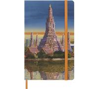 Moleskine I Am Bangkok Ruled Notebook, Hard Fabric Cover and Elastic Closure, Bangkok Theme