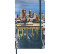 Moleskine I Am Berlin Ruled Notebook, Hard Canvas Cover and Elastic Closure, Berlin Theme