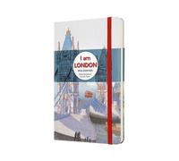 Moleskine Notebook I Am London Limited Edition, Ruled, Hardcover, Elastic Closure, Large 13x21 cm