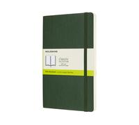 Moleskine Large Plain Softcover Notebook - Myrtle Green, Premium Paper Journal for Notes and Sketches