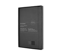 Moleskine Large Size 13 x 21 cm Leather Notebook, Leather Notebook with Ruled Pages, Limited Edition with Box and Clear Lid, Soft Cover, Colour Black, 176 Pages