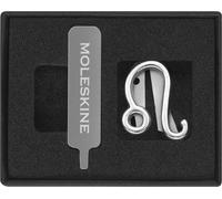 Moleskine Leo Pin for Notebook or Diary, Zodiac Symbol Pin, Personalise Elastic Closure, Personalised Gift Ideas, Silver Colour