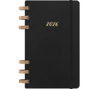 Moleskine Life Planner 2026, Weekly and Monthly Spiral Agenda 12 Months, Soft Cover and Elastic Closure, Black Color, Large Size 13x21 cm