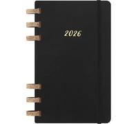 Moleskine Life Planner 2026, Weekly and Monthly Spiral Agenda 12 Months, Soft Cover and Elastic Closure, Black Color, Large Size 13x21 cm