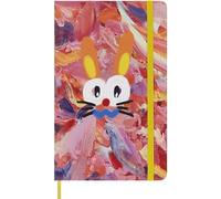 Moleskine - Limited Edition Year of the Rabbit Notebook, Ruled Layout and Fabric Hard Cover Journal, Size Large 13 x 21 cm, 176 Pages