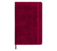 Moleskine Lined Notebook, Limited Edition Velvet Collection, Velvet Hard Cover and Elastic Closure, Pink Colour, Large Format, 144 Pages