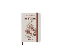 Moleskine Weekly Planner 2023, 12-Month Diary, Limited Edition Alice In Wonderland, Weekly Planner with Hard Cover and Elastic Closure, Pocket Size 9 x 14 cm, Colour Orange